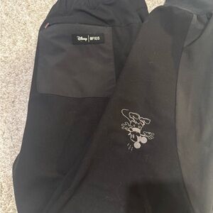 Figs Black Scrub Pants with Disney Embroidery. Super rare